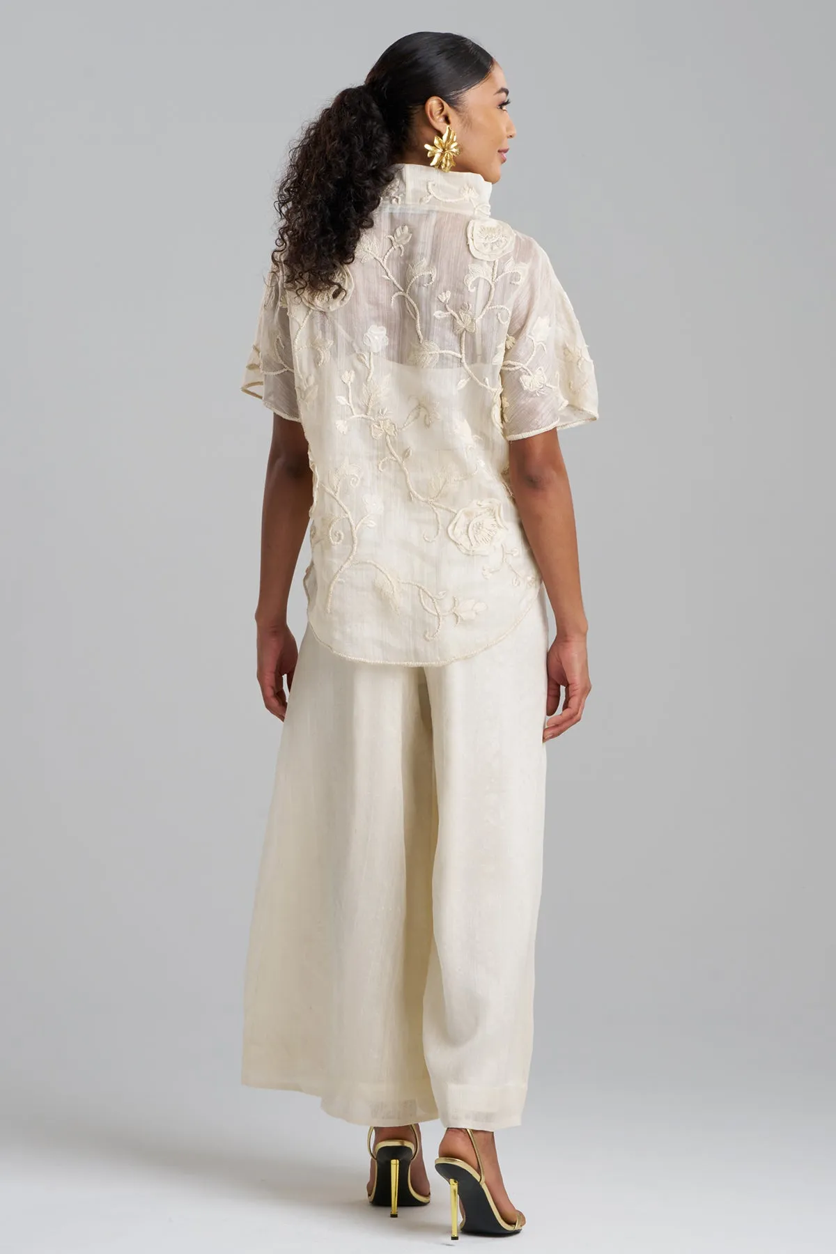 Couture Piña Embroidered Funnel Neck Top sold by Natori product image thumbnail 2