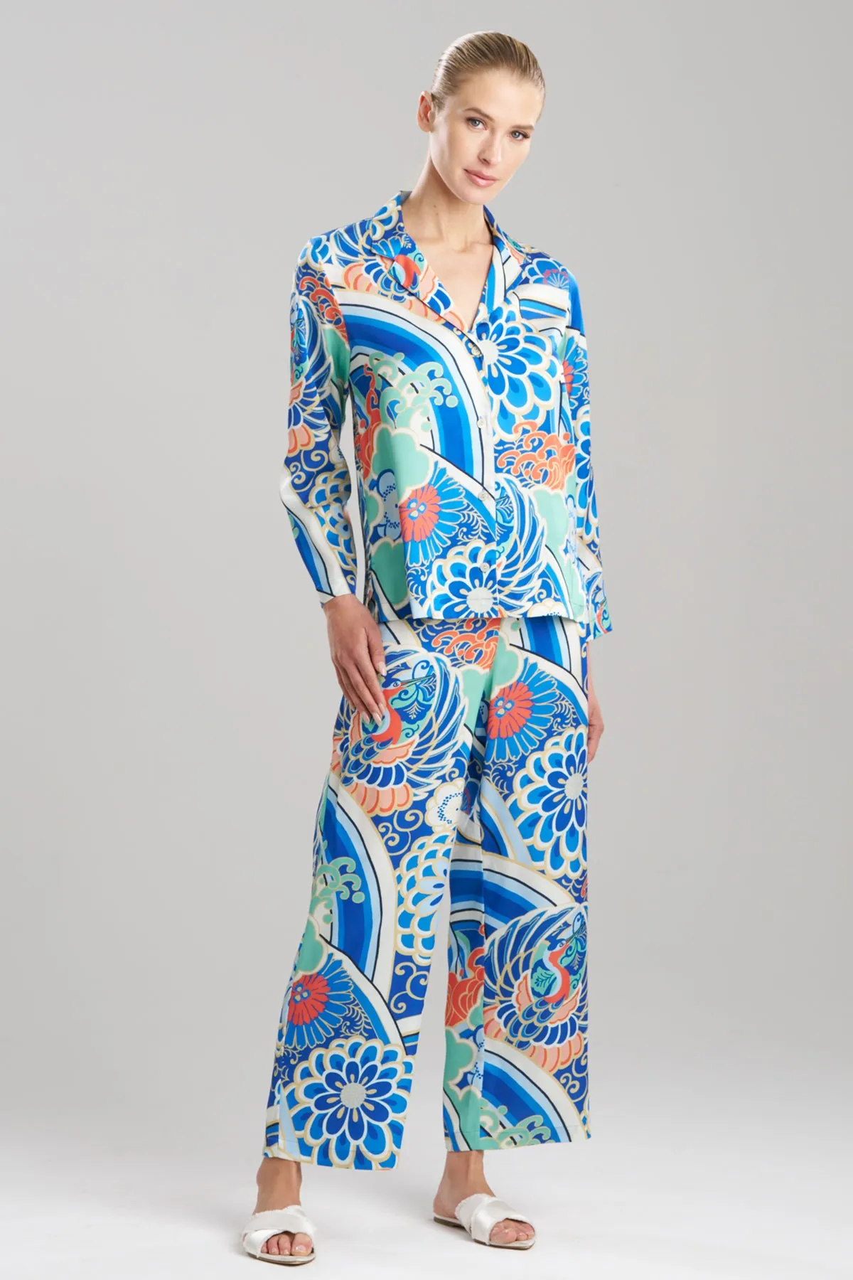 Medallion Notch Button Front PJ sold by Natori