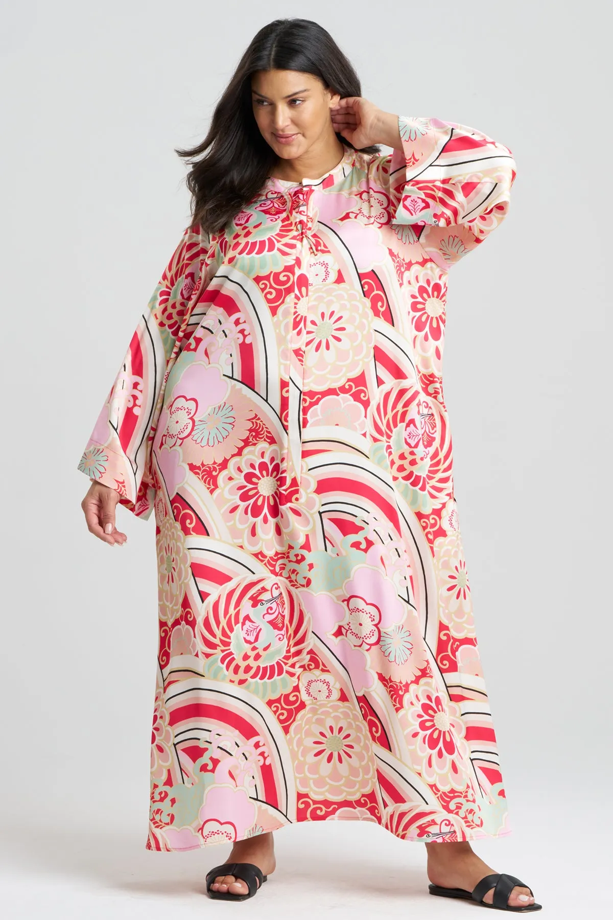 Medallion Zip Caftan sold by Natori