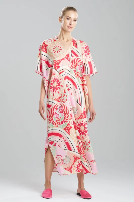Medallion V-Neck Caftan sold by Natori