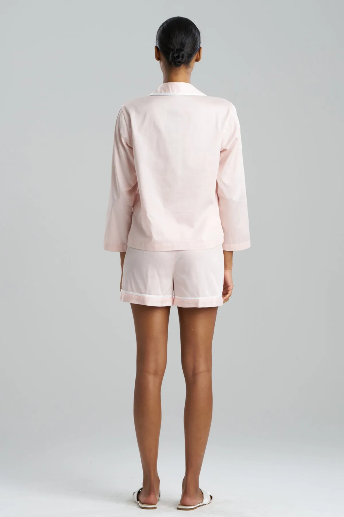 Cotton Sateen Embroidered Essentials Notch Shorts PJ sold by Natori product image thumbnail 2