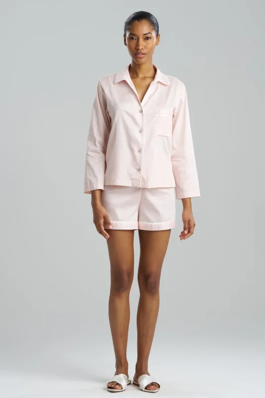 Cotton Sateen Embroidered Essentials Notch Shorts PJ sold by Natori