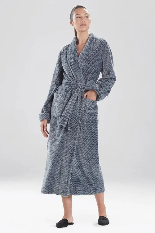 Plush Jacquard Geo Robe sold by Natori