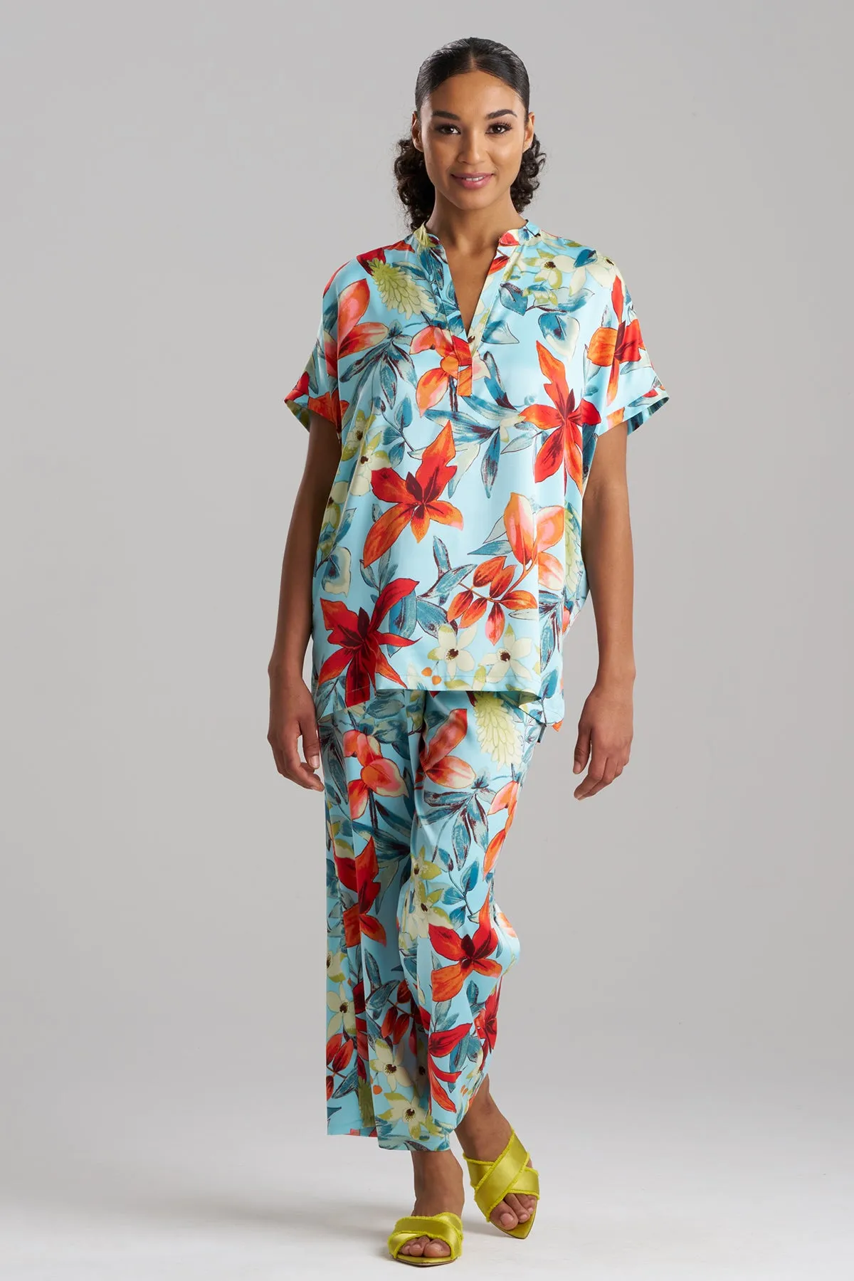 Tropical Breeze Satin Short Sleeve PJ sold by Natori