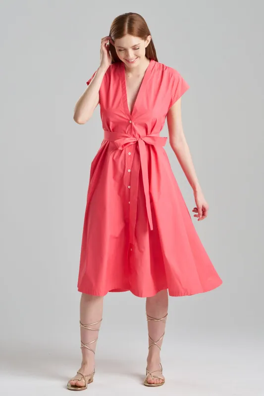 Techno Poplin Tie Front Dress sold by Natori