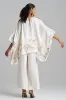 Couture Habotai Embellished Cold Shoulder Silk Top sold by Natori