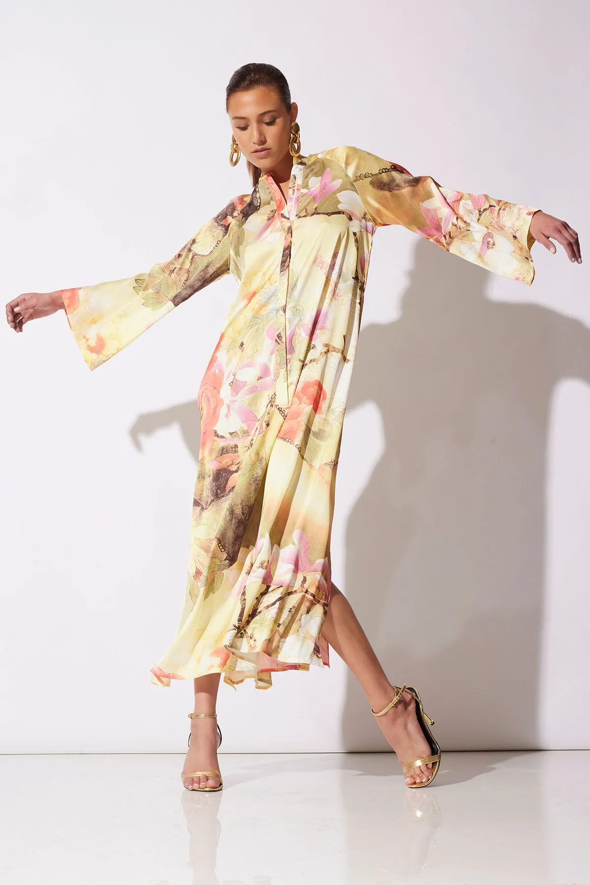 Floral Garden Zip Caftan sold by Natori