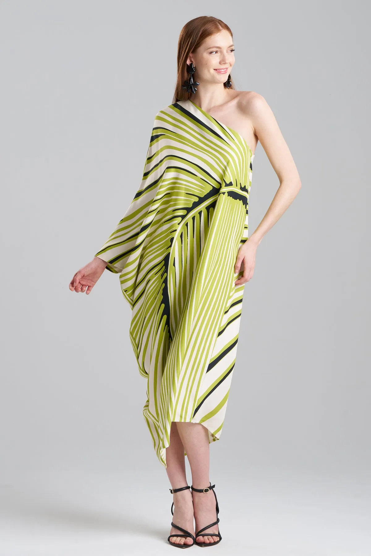 Yoshinoki Cotton Silk One Shoulder Caftan Dress sold by Natori product image thumbnail 2