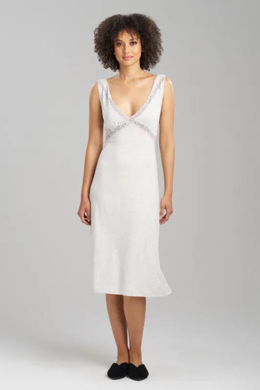 Feathers Essentials Lenzing™ Ecovero™ Viscose Lace Applique Slip Gown sold by Natori