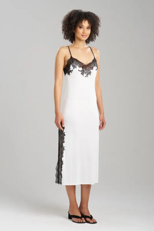 Enchant Lace Slit Slip Gown sold by Natori