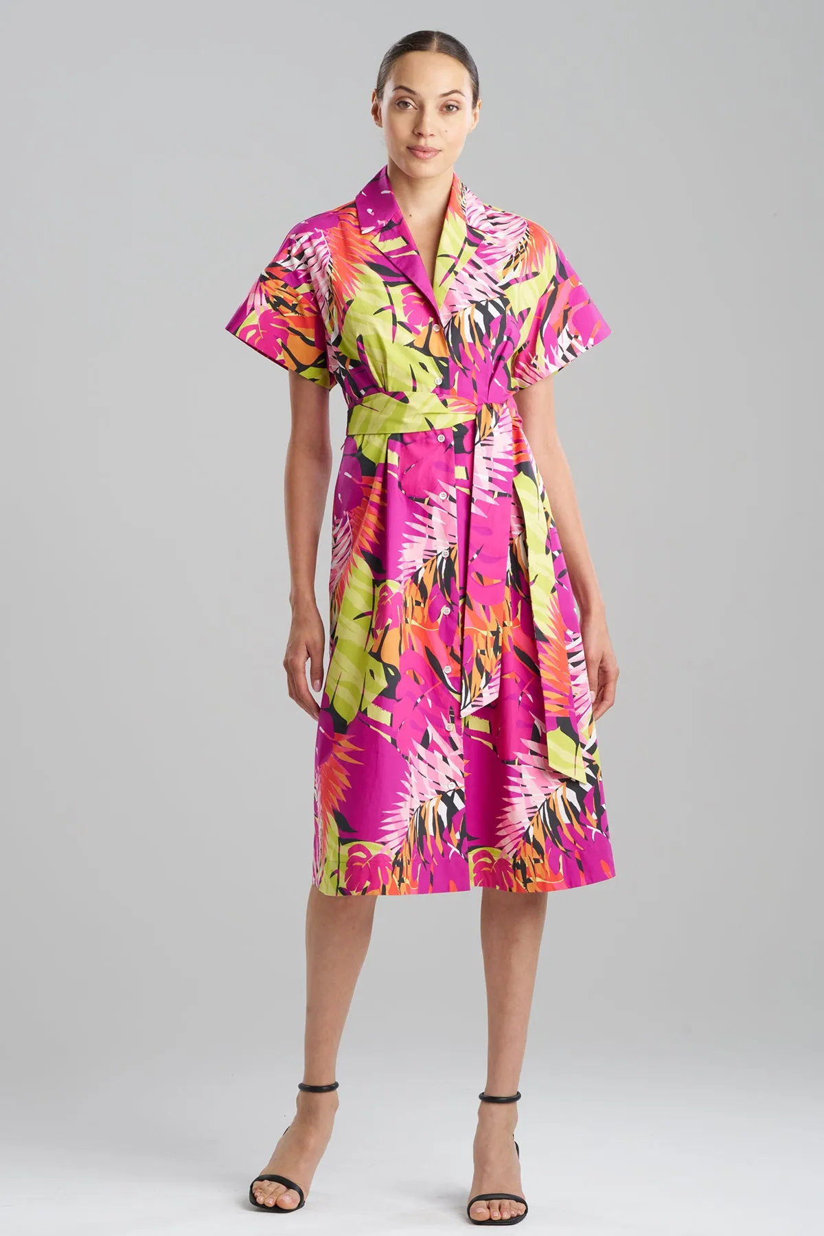 Palms Cotton Poplin Shirtdress sold by Natori