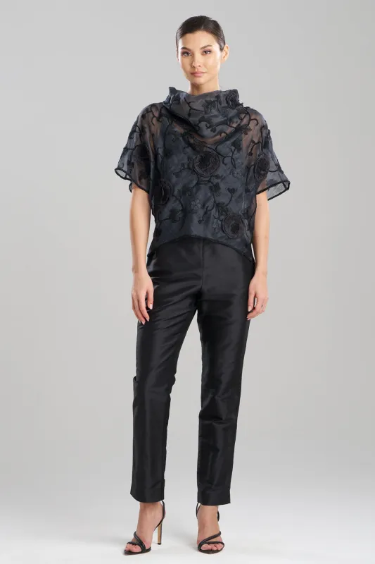 Couture Piña Embroidered Funnel Neck Top sold by Natori