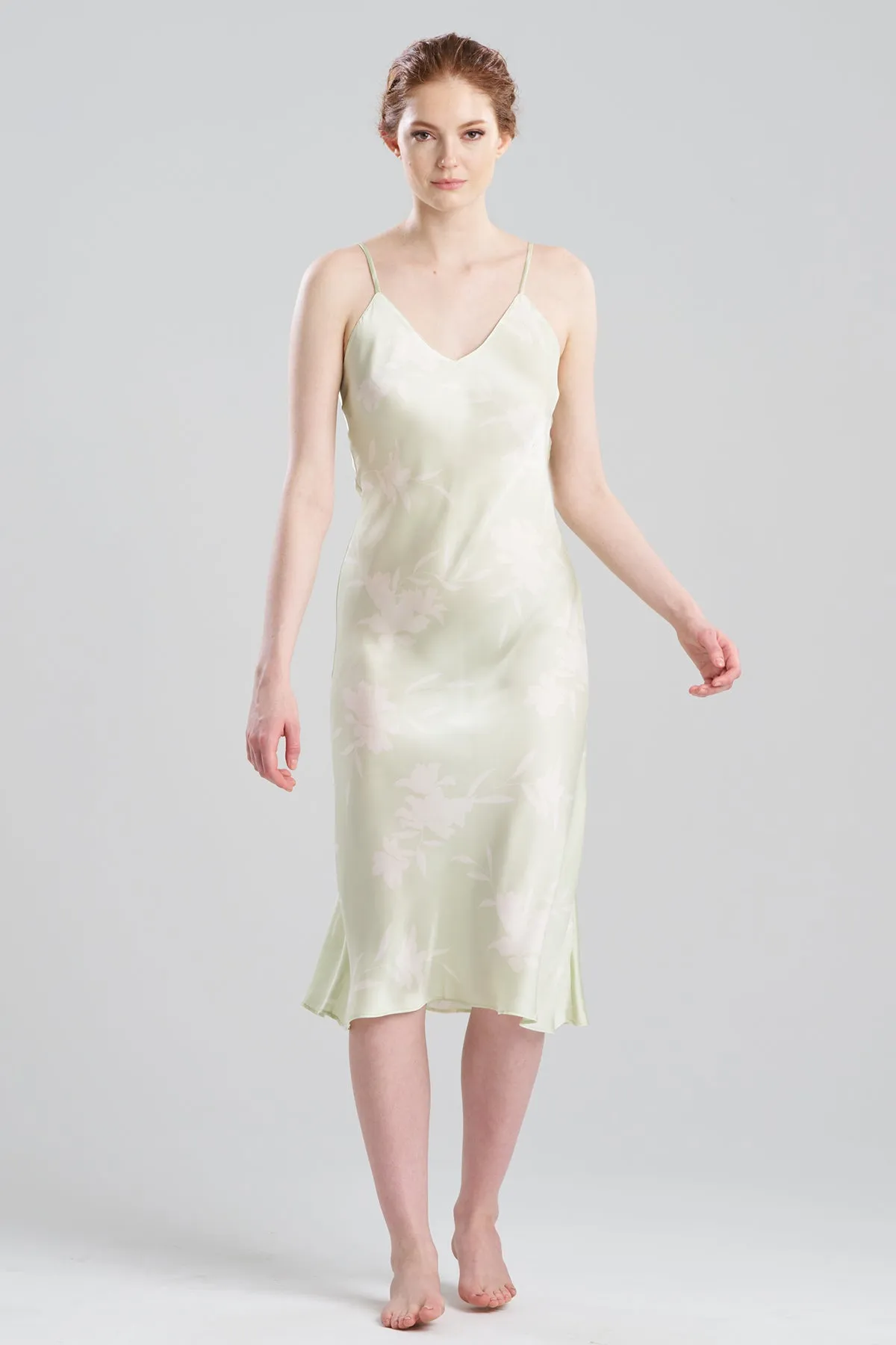 Lily Printed Satin Icon Slip Dress sold by Natori