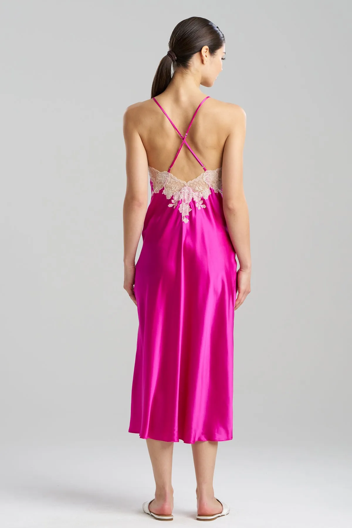 Lolita Lace Low Back Silk Slip Dress sold by Natori product image thumbnail 2