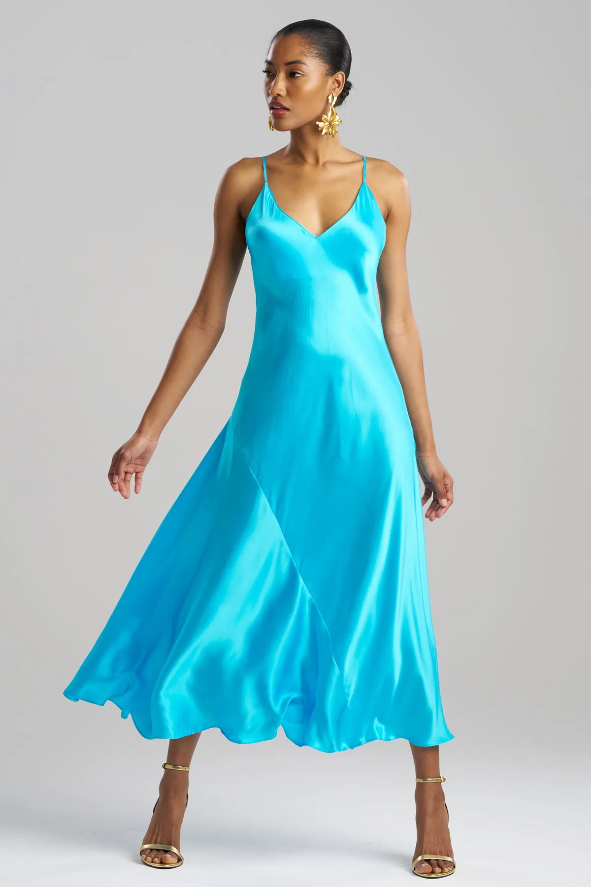 Key Essentials Sheath Flounce Silk Slip Dress sold by Natori product image thumbnail 2