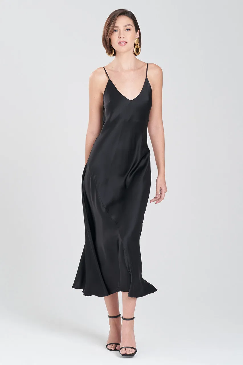 Key Essentials Sheath Flounce Silk Slip Dress sold by Natori