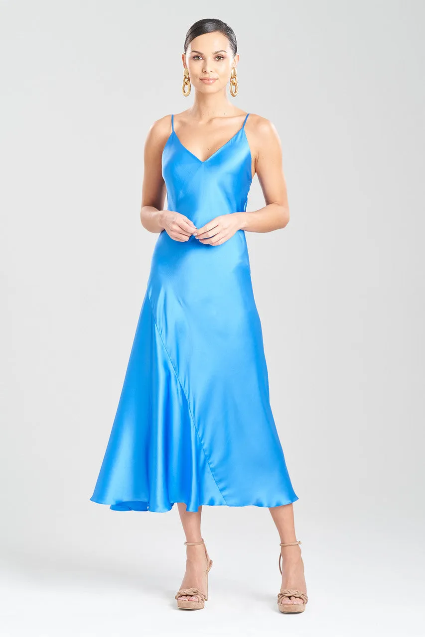 Key Essentials Sheath Flounce Silk Slip Dress sold by Natori