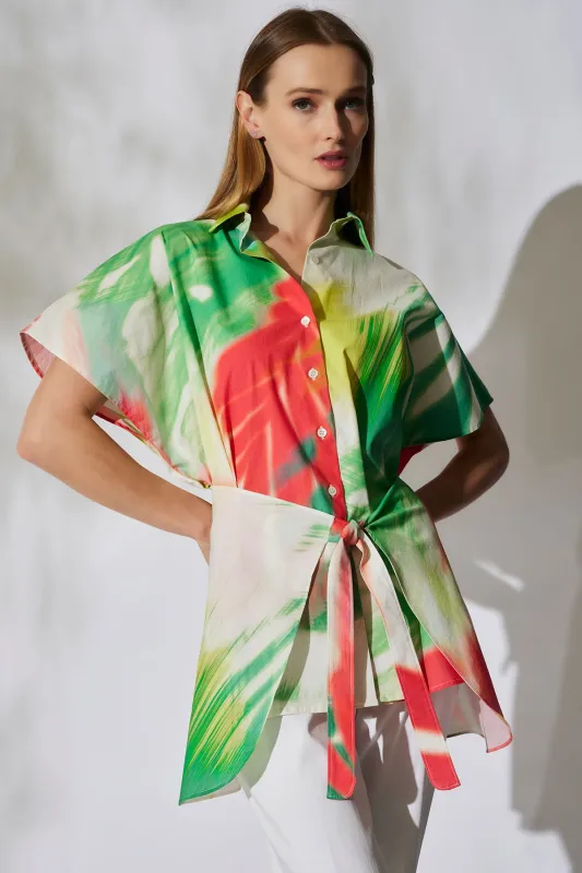 Usami Cotton Kimono Wrap Shirt sold by Natori