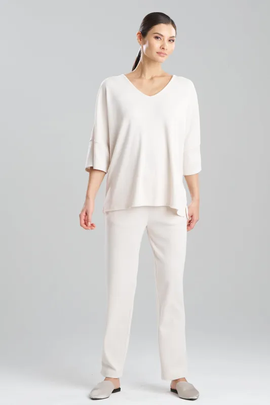 Tranquility Waffle V-Neck Top sold by Natori