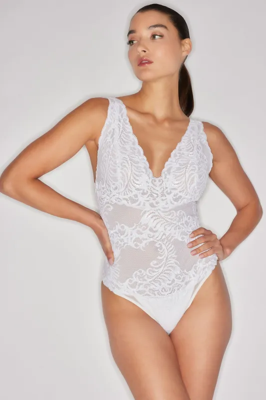 Feathers Boudoir Bodysuit sold by Natori