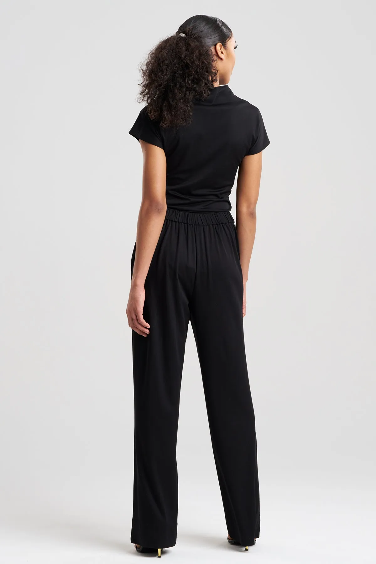 Crepe Knit Wide Pull On Pants sold by Natori product image thumbnail 2