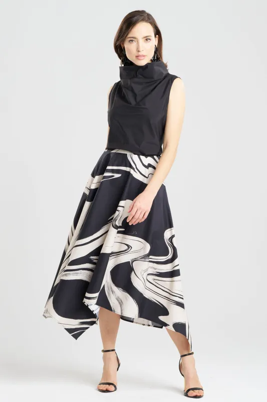 Kaze Cotton Origami Maxi Skirt sold by Natori