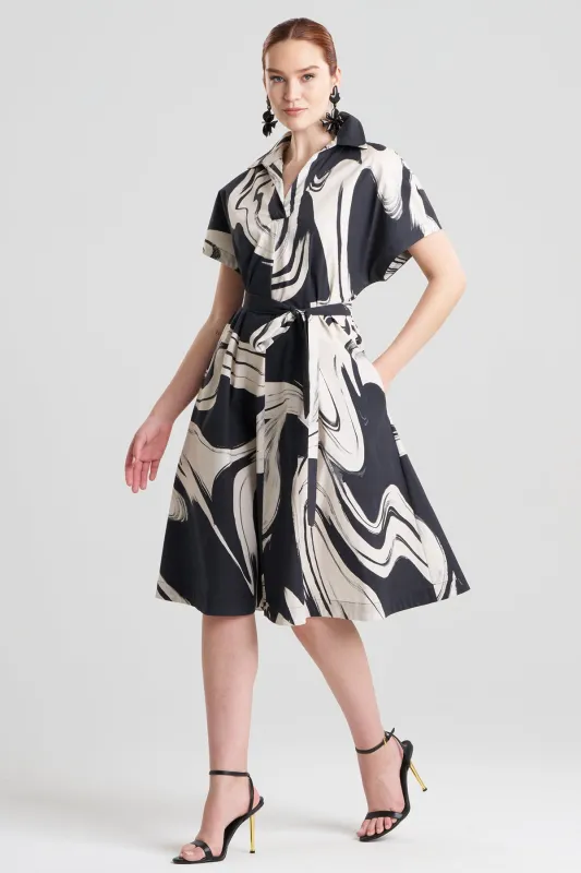 Kaze Cotton Short Sleeve Trapeze Dress sold by Natori