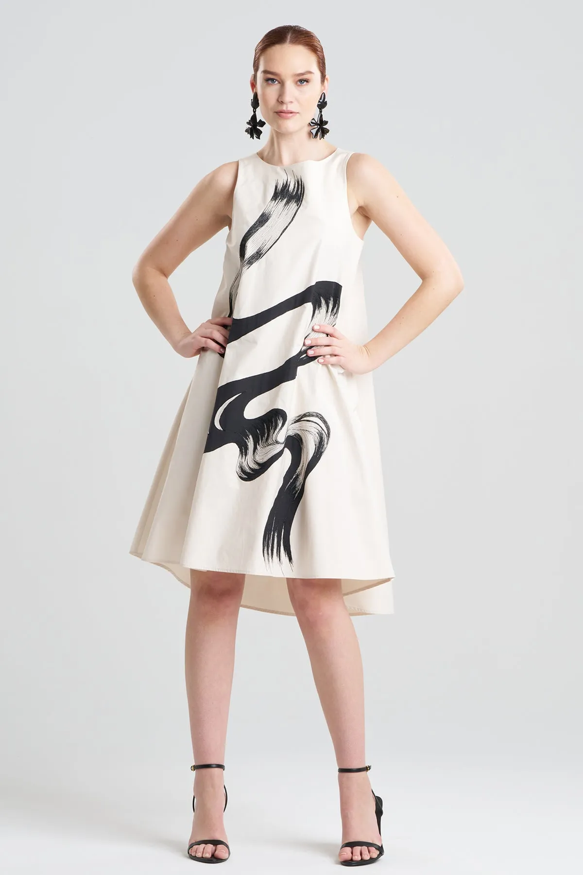 Tech Cotton Taffeta Asymmetric Dress sold by Natori