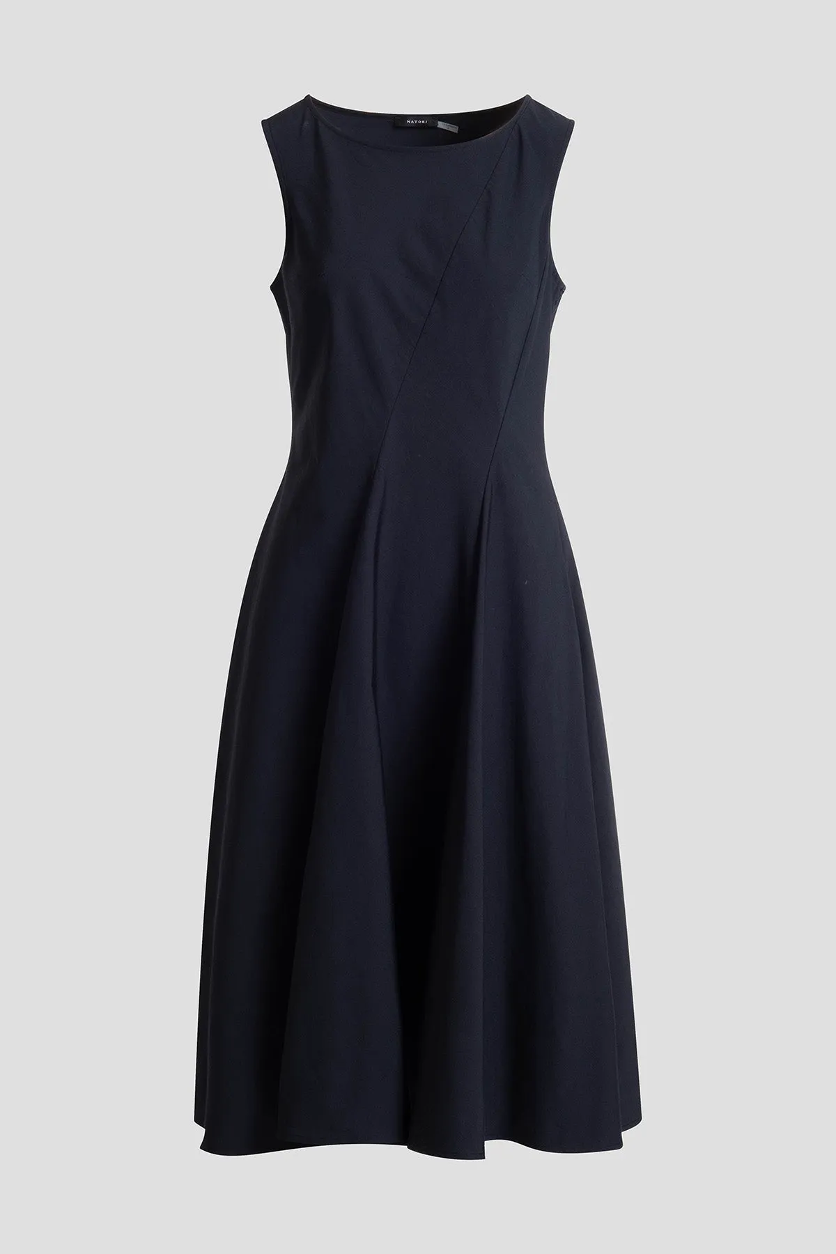 Tech Cotton Taffeta Asymmetrical Seam Dress sold by Natori