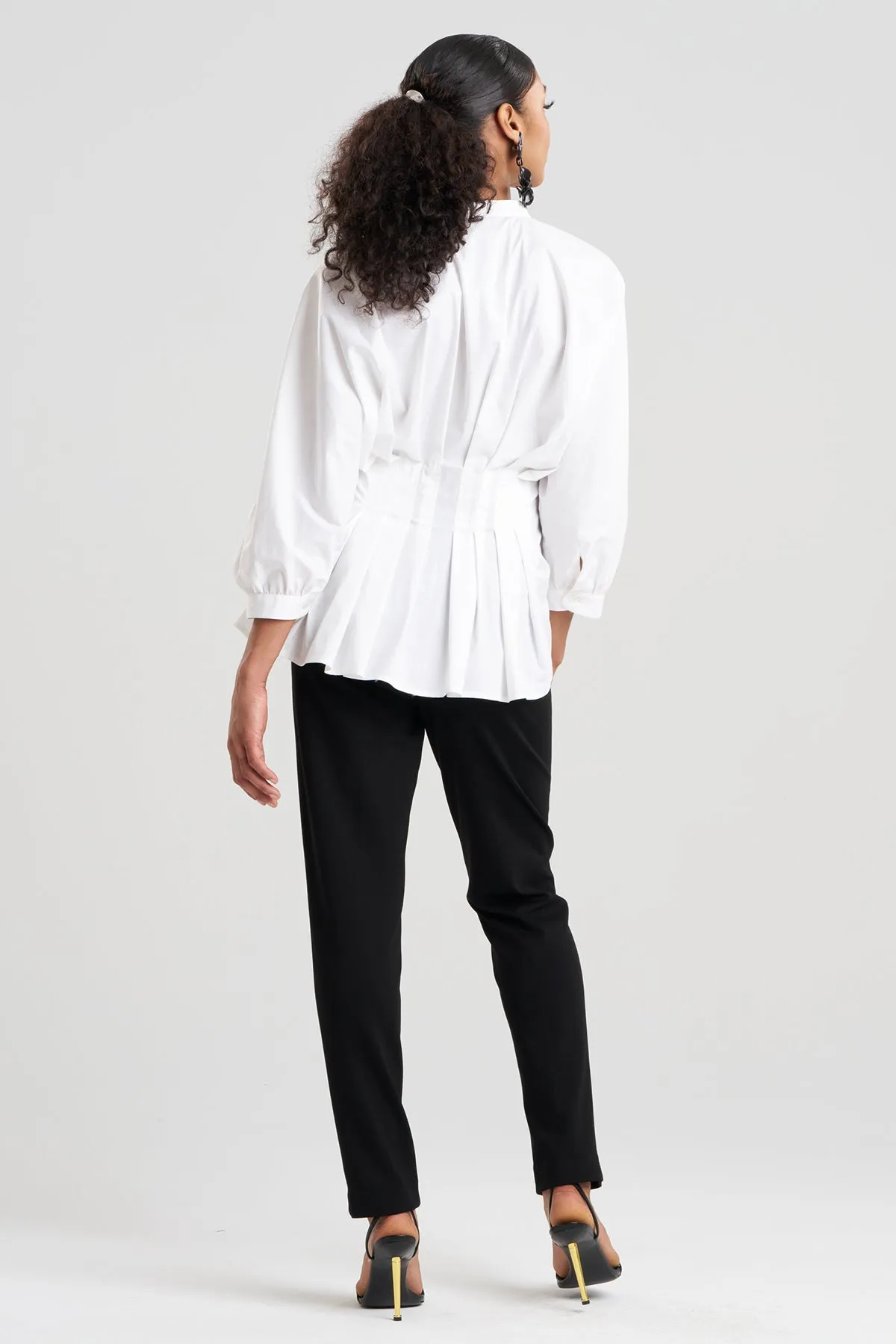 Cotton Poplin Pleated Shirt sold by Natori product image thumbnail 2