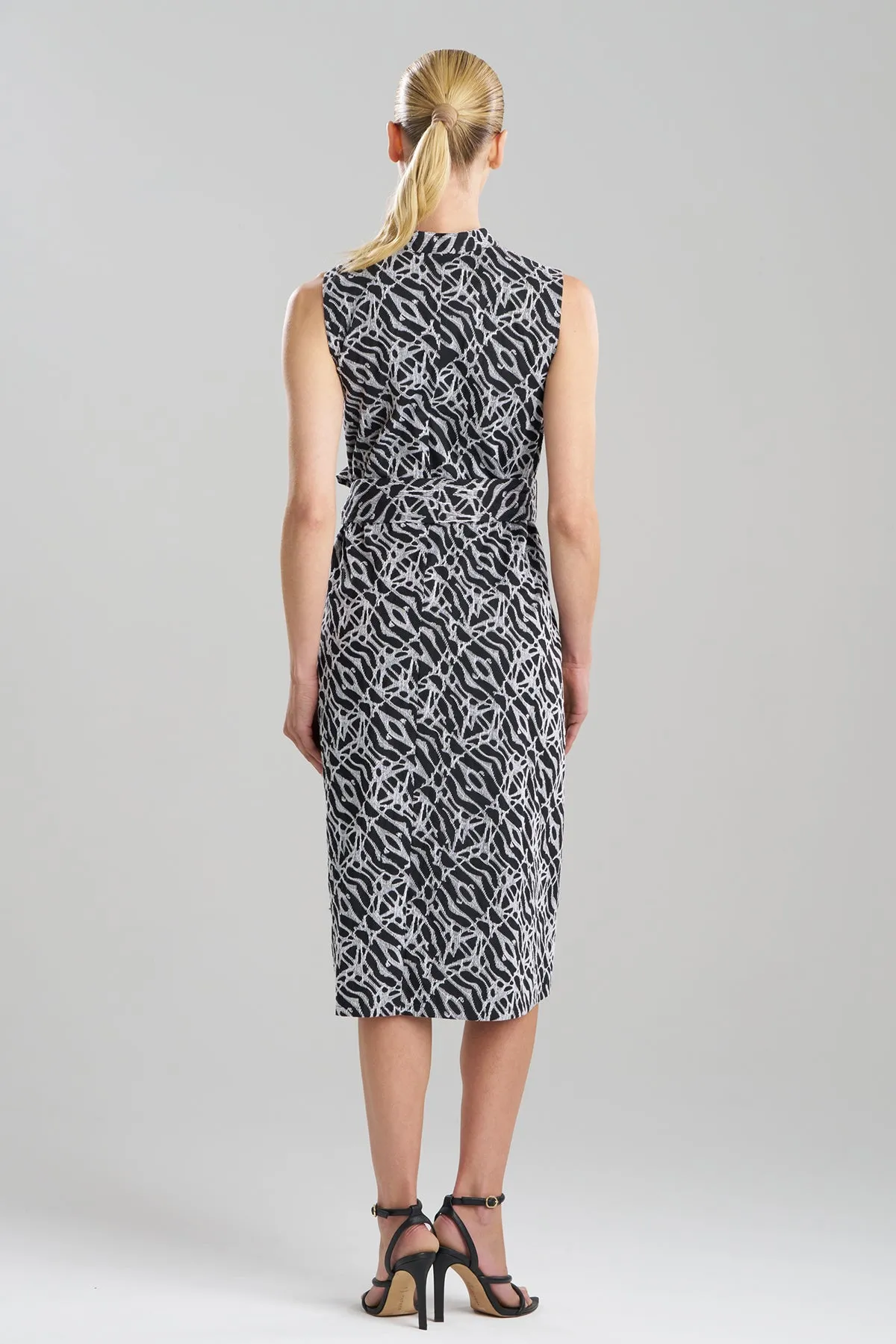 Geo Embroidered Cotton Poplin Mandarin Dress sold by Natori product image thumbnail 2