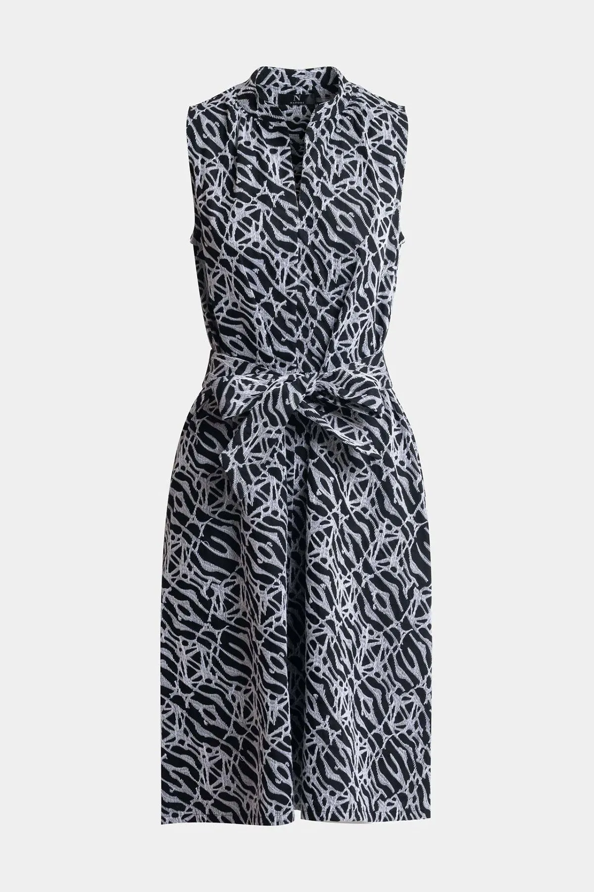 Geo Embroidered Cotton Poplin Mandarin Dress sold by Natori product image thumbnail 4