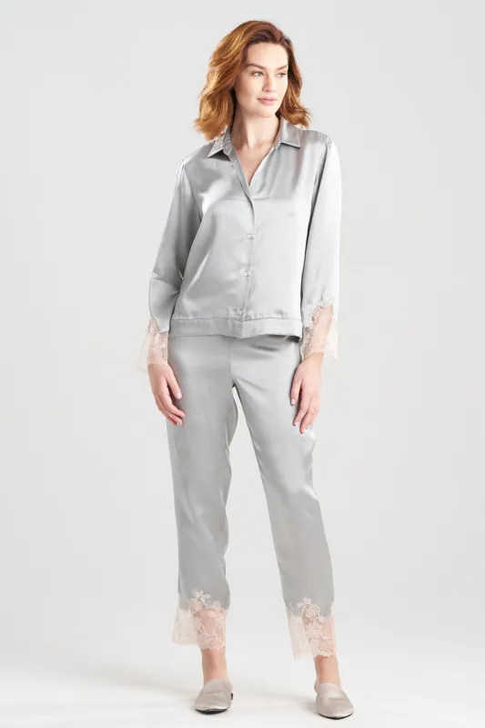 Lolita Lace Trim Silk Notch PJ sold by Natori