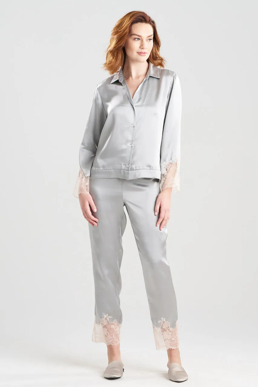 Lolita Lace Trim Silk Notch PJ sold by Natori