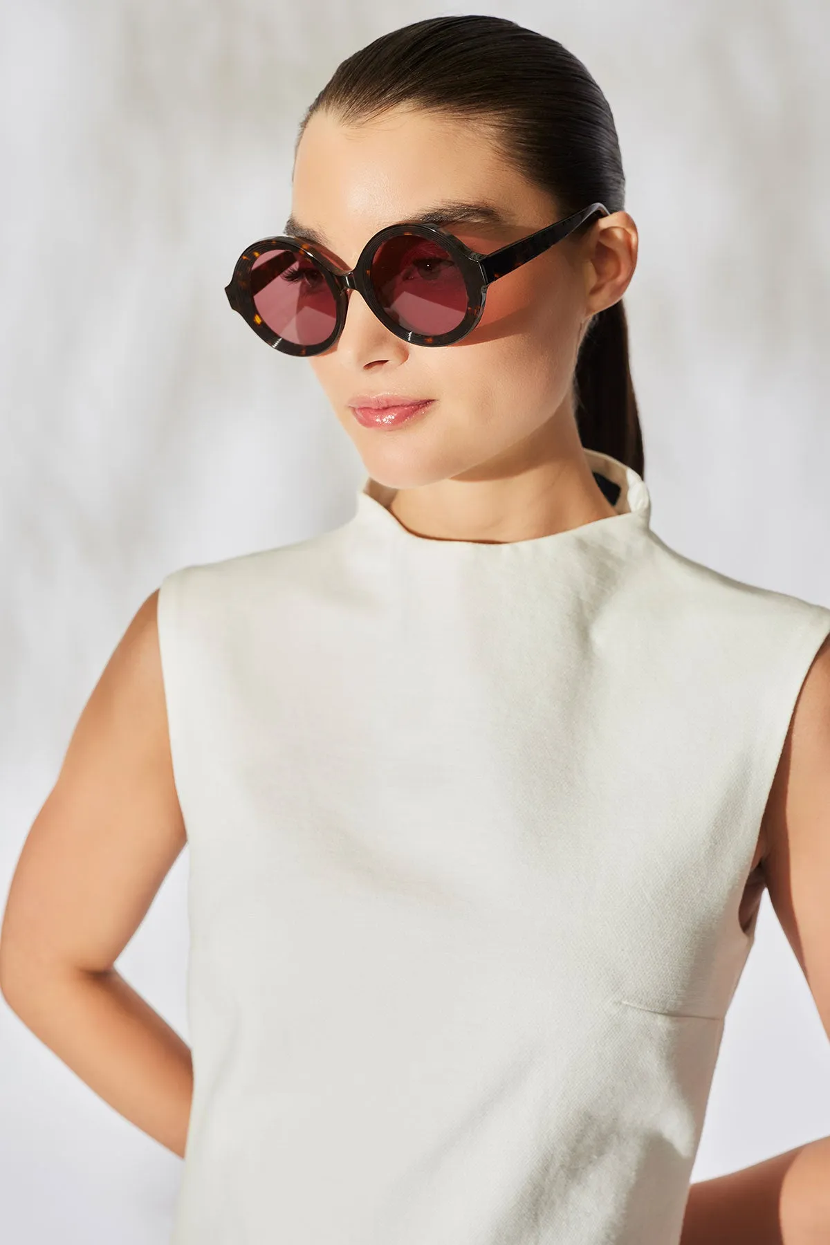 Nami Acetate Round Sunglasses sold by Natori product image thumbnail 4