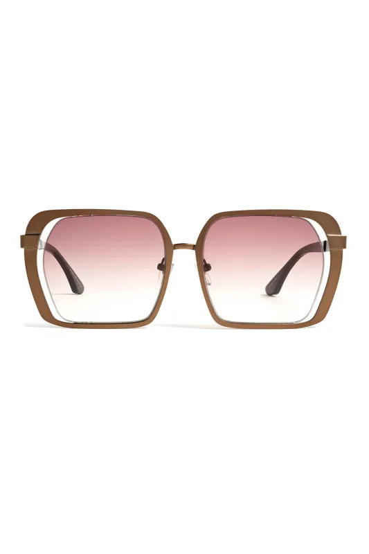 Kintsu Metal Rectangle Sunglasses sold by Natori