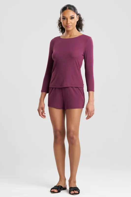 Rib Essentials Long Sleeve Shorts PJ sold by Natori