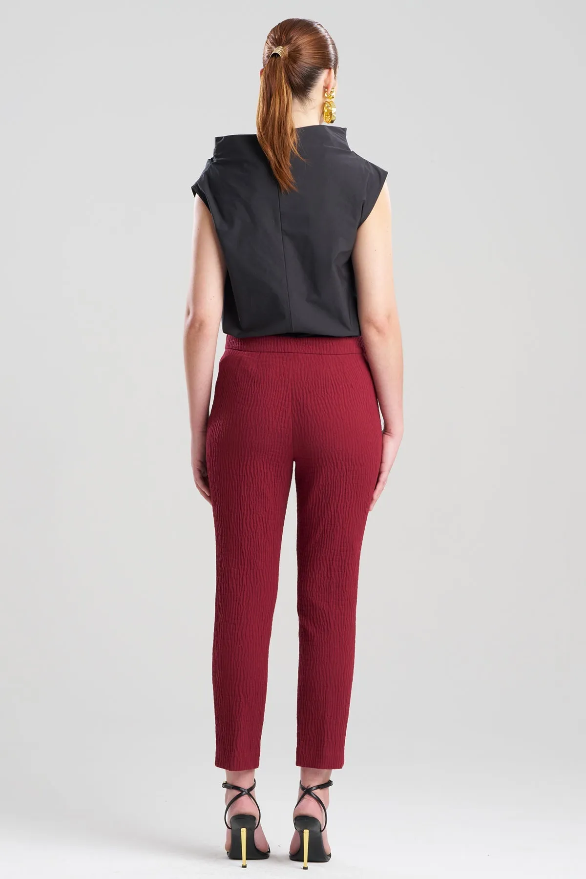 Textured Cotton Jacquard Ankle Pants sold by Natori product image thumbnail 2