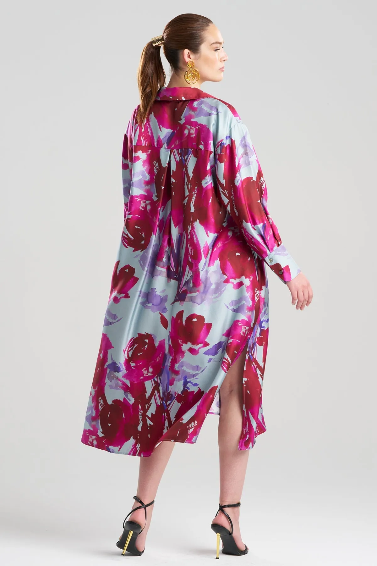 Mira Silk Twill Oversized Shirt Dress sold by Natori product image thumbnail 2