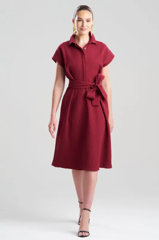 Textured Cotton Jacquard Shirtdress sold by Natori
