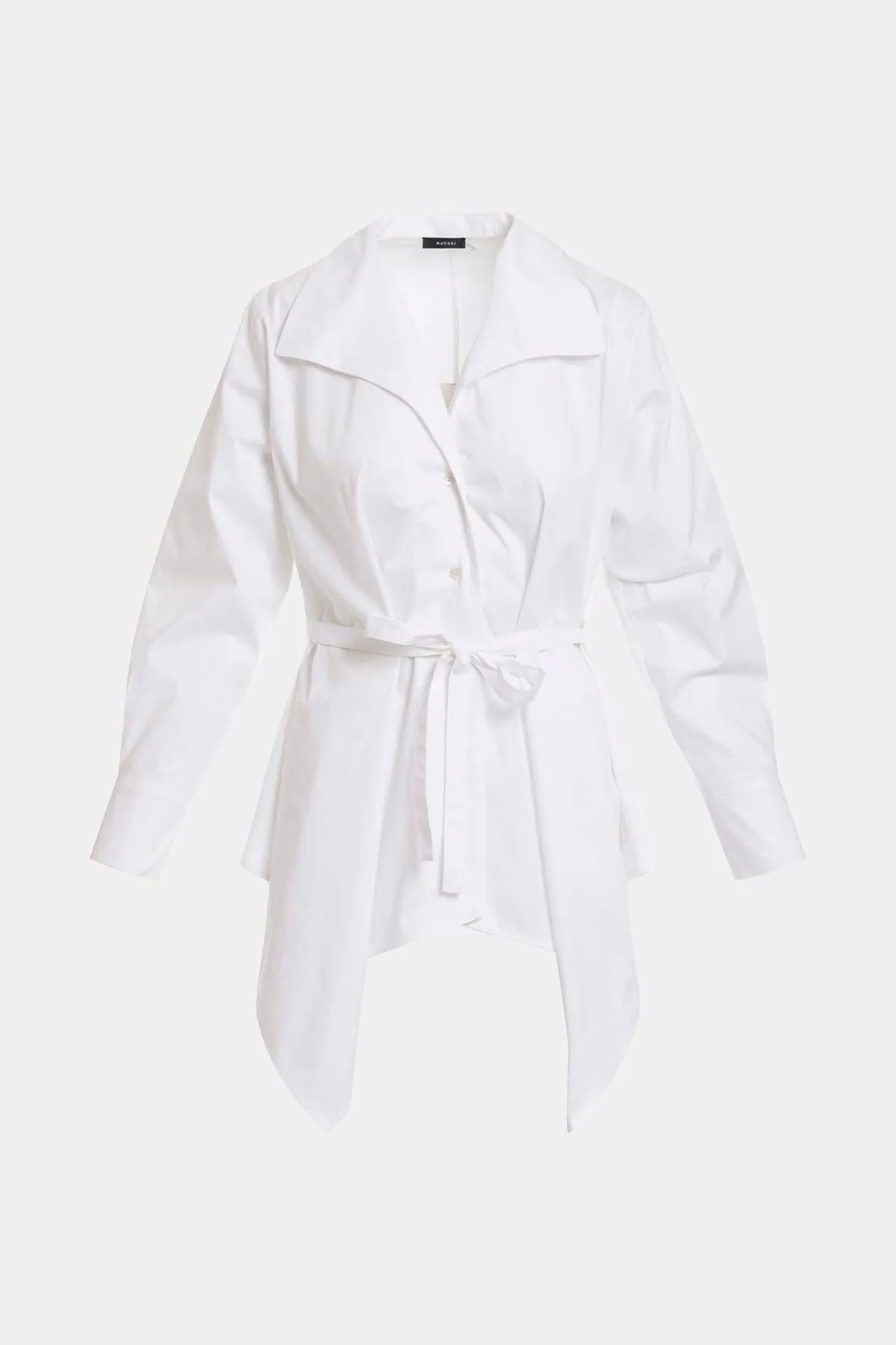 Cotton Poplin Handkerchief Hem Shirt sold by Natori product image thumbnail 3