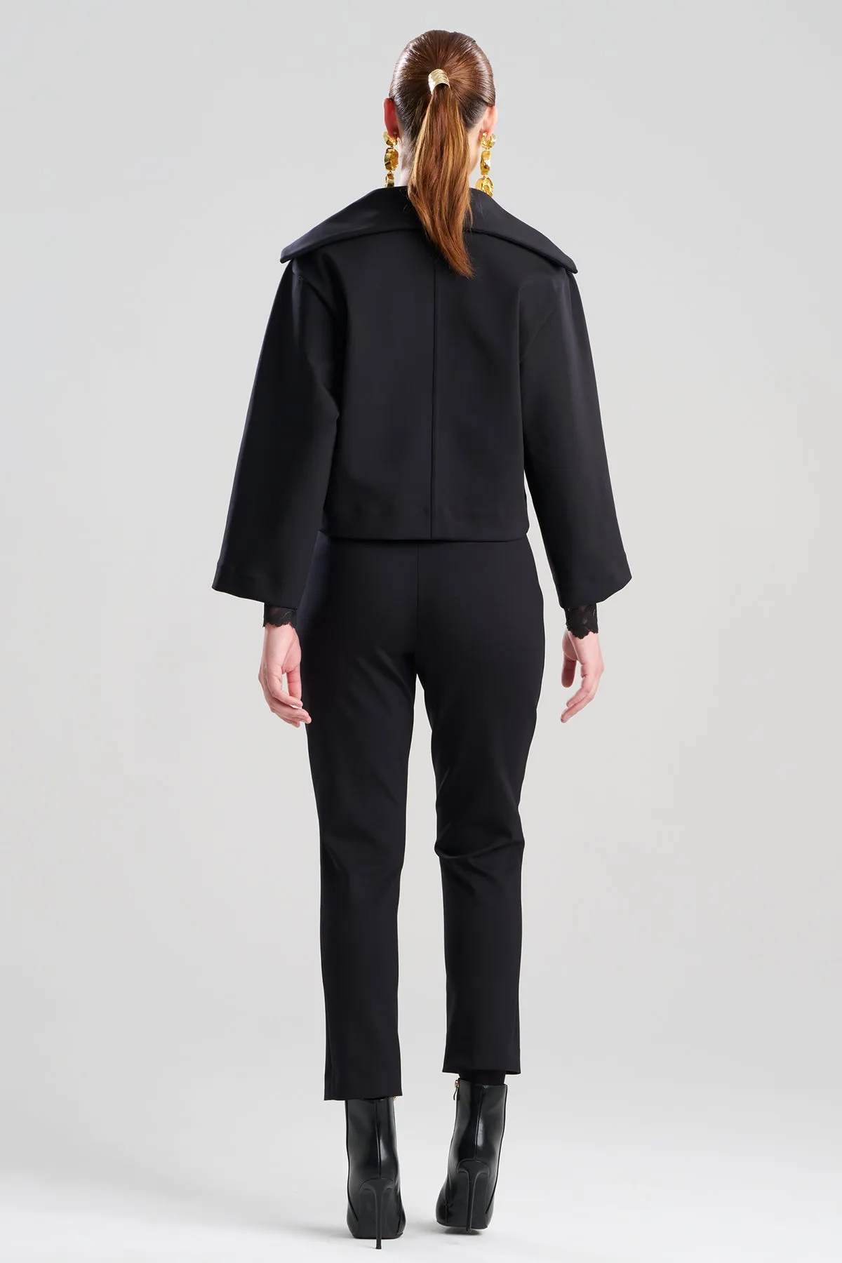 Techno Crepe Stand Collar Jacket sold by Natori product image thumbnail 2