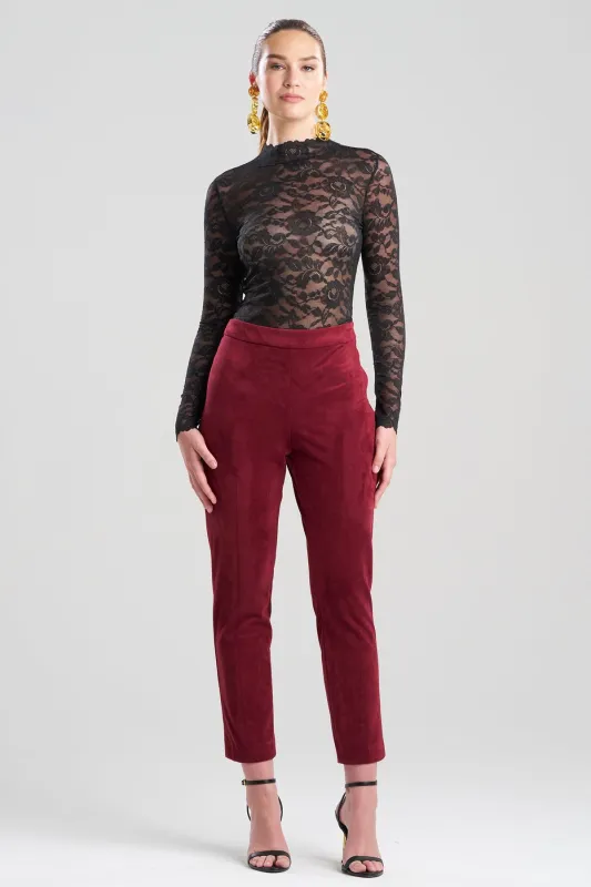 Vegan Luxe Suede Side Zip Ankle Pants sold by Natori