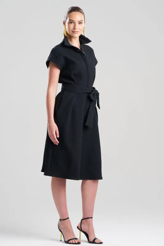 Textured Cotton Jacquard Shirtdress sold by Natori