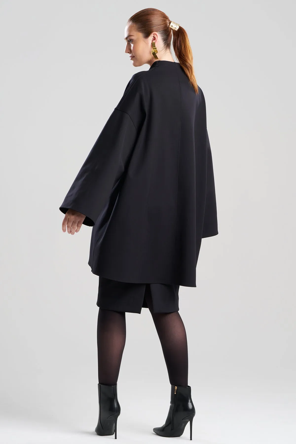 Techno Crepe Trapeze Coat sold by Natori product image thumbnail 2