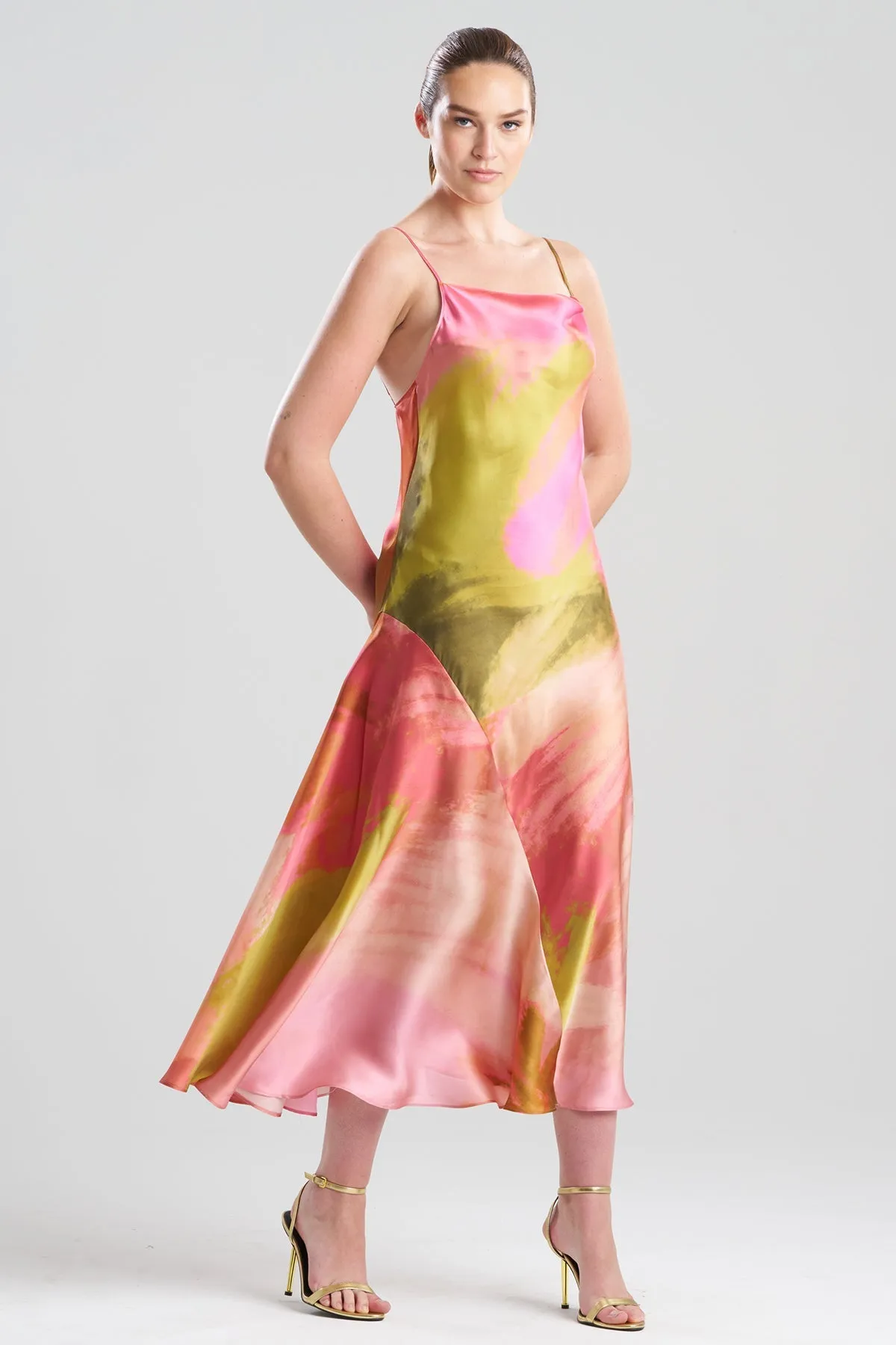 Brushstroke Silk Slip Dress sold by Natori