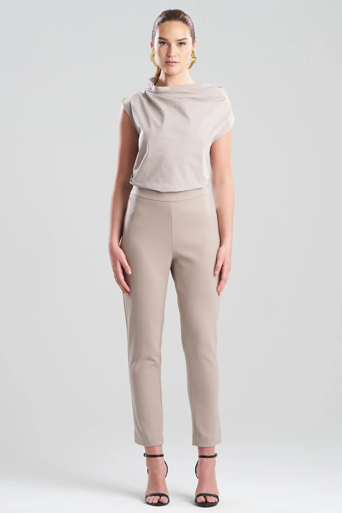 Techno Crepe Side Zip Ankle Pants sold by Natori