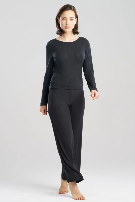 Skye Rib Ease Long Sleeve Top sold by Natori