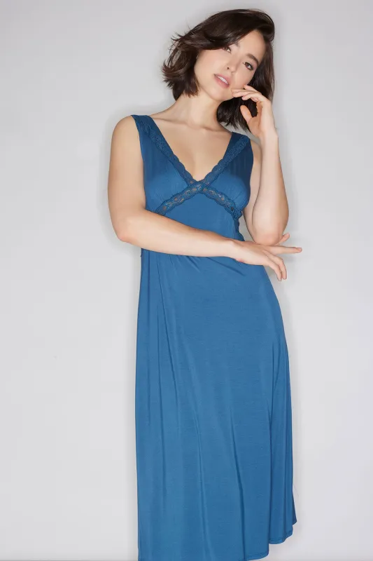 Feathers Essentials Lenzing™ Ecovero™ Viscose Lace Applique Slip Dress sold by Natori