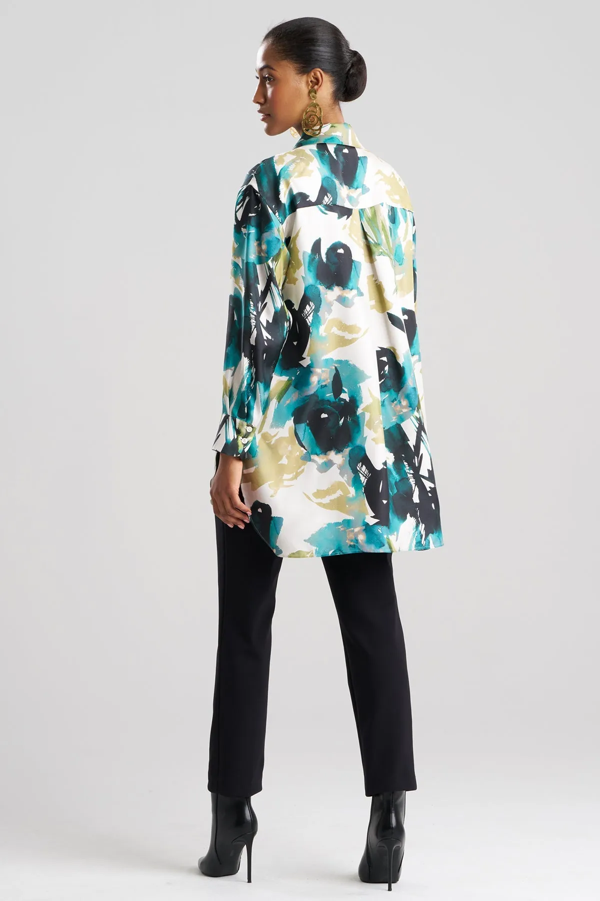 Mira Silk Twill Oversized Shirt sold by Natori product image thumbnail 2